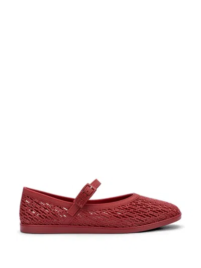 MELISSA HARPER PERFORATED-DESIGN BALLET FLATS