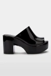 Melissa Mule Ll Womens Peep Toe Slip On Heels In Black