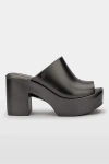 Melissa Hype Jelly Mule Heel In Dark Silver, Women's At Urban Outfitters