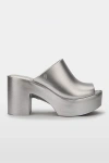 Melissa Hype Jelly Mule Heel In Light Silver, Women's At Urban Outfitters