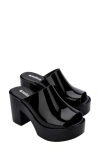 Melissa Mule Ll Womens Peep Toe Slip On Heels In Black