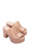 Melissa Beige Mule Heeled Sandals In Pink