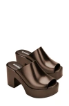 Melissa Hype Platform Slide Sandal In Bronze