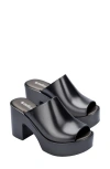 Melissa Hype Platform Slide Sandal In Dark Silver