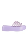 Melissa + Jean Paul Gaultier Woman Sandals Lilac Size 8 Rubber In Purple