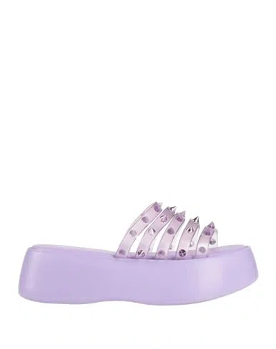 Melissa + Jean Paul Gaultier Woman Sandals Lilac Size 8 Rubber In Purple