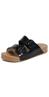 Melissa Cozy Buckle-fastening Slides In Black