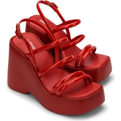 Melissa Jessie Platform Sandal In Red
