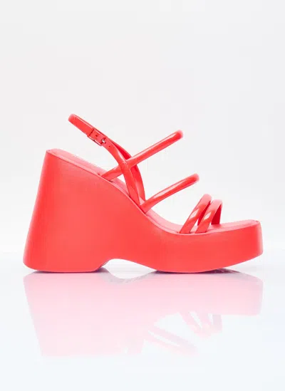Melissa Jessie Platform Sandals In Red