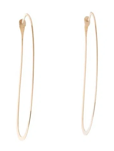 Pre-owned Melissa Joy Manning 14k Elliptical Hoop Earrings In Multi