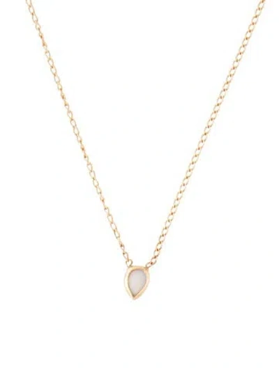 Pre-owned Melissa Joy Manning 14k Opal Pendant Necklace, 18" In Multi
