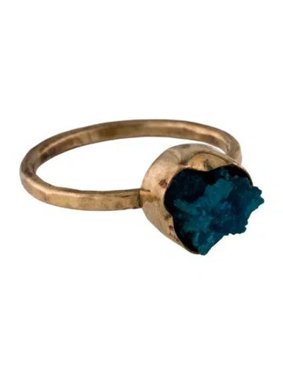 Pre-owned Melissa Joy Manning Cavansite Cocktail Ring In Multi