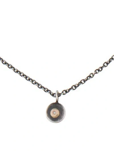 Pre-owned Melissa Joy Manning Two-tone Diamond Pendant Necklace, 18" In Multi