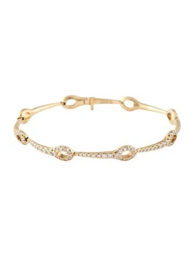 Pre-owned Melissa Kaye 18k 1.79ctw Diamond Lola Needle Link Bracelet, 6.5" In Multicolor