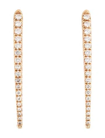 Pre-owned Melissa Kaye 18k Diamond And Ruby Cristina Earring Large In Multi