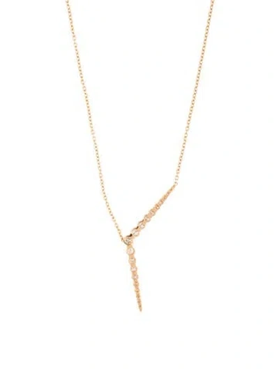 Pre-owned Melissa Kaye 18k Diamond Aria Y Necklace, 15.5" In Multi