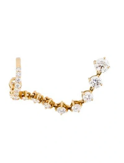 Pre-owned Melissa Kaye 18k Diamond Sadie Single Earring In Multi