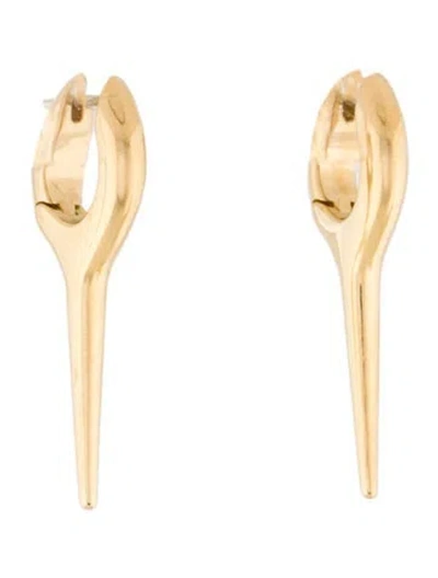 Pre-owned Melissa Kaye 18k Small Lola Needle Earrings In Multi
