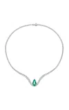 Melissa Kaye 18k White Gold Clara Curved Ooak Collar In Blue