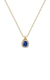 Melissa Kaye 18k Yellow Gold And Blue Saphire Rocky Ooak Pendant