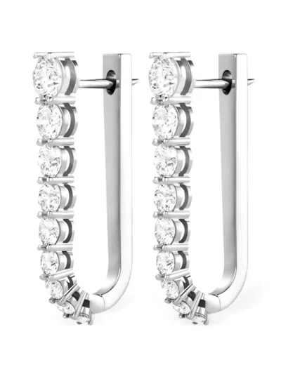Melissa Kaye 18k Yellow Gold Aria Diamond Earrings In Silver