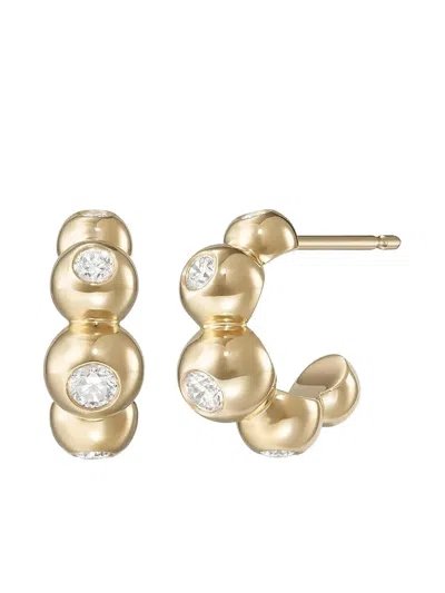 Melissa Kaye 18k Yellow Gold Audrey Diamond Hoop Earrings