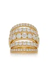 Melissa Kaye 18k Yellow Gold Clara Five Row Ring