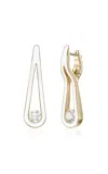 Melissa Kaye 18k Yellow Gold Daphne Earring Large In White