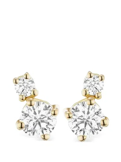 Melissa Kaye 18k Yellow Gold Diamond Double Stud Earrings