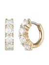 Melissa Kaye 18k Yellow Gold Diamond Huggie Hoop Earrings In Multi