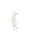 Melissa Kaye 18k Yellow Gold Diamond Triplet Stud Earring In Multi