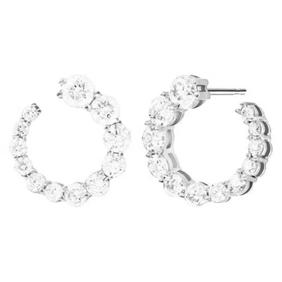 Pre-owned Melissa Kaye Aria Diamond Earwraps In Multi
