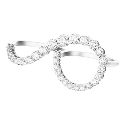 Pre-owned Melissa Kaye Aria Grace Ring In Multi