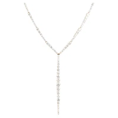 Pre-owned Melissa Kaye Aria Stiletto Necklace In Multi