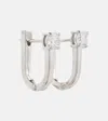 Melissa Kaye Aria U 18kt White Gold Earrings With Diamonds In Silver