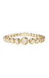 Melissa Kaye Audrey 18k Yellow Gold Diamond Tennis Bracelet In Burgundy