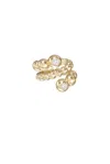 Melissa Kaye Audrey Coil Ring In 18k Yellow Gold & Diamonds