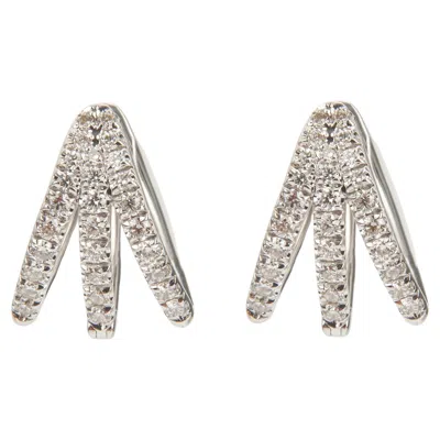 Pre-owned Melissa Kaye Cris White Gold & Diamond Earrings