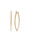 Melissa Kaye Gold Diamond Partial Earrings In Gold
