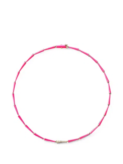 Melissa Kaye Lola Diamond Necklace In Transparent