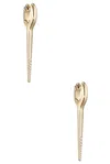 Melissa Kaye Lola Medium Needle Earrings In 18k Yellow Gold & Diamonds