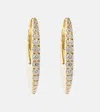 Melissa Kaye Lulu Medium 18kt Gold Hoop Earrings With Diamonds In Gold
