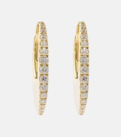 Melissa Kaye Lulu Medium 18kt Gold Hoop Earrings With Diamonds