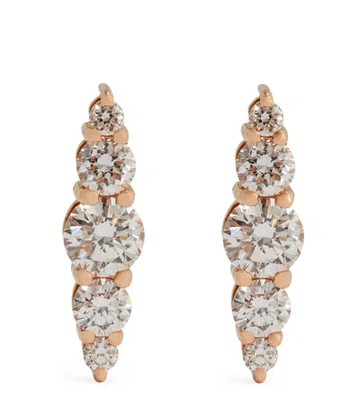 Melissa Kaye Rose Gold Aria Stud Earrings