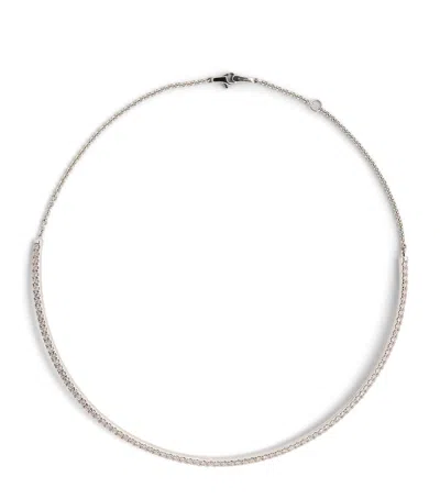 Melissa Kaye Small White Gold And Diamond Clara Necklace