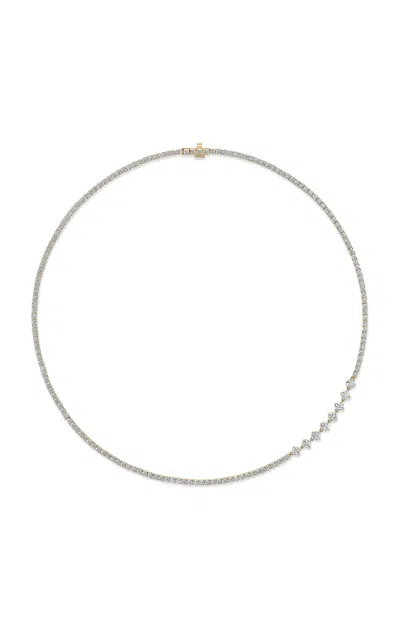 Melissa Kaye Stella 18k Yellow Gold Diamond Tennis Necklace