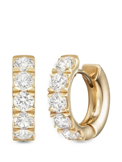 Melissa Kaye Super Clara Diamond Hoop Earrings In Gold