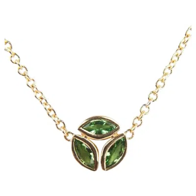 Pre-owned Melissa Kaye Tsavorite Hazel Necklace In Brown