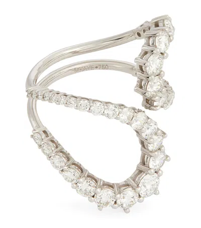 Melissa Kaye White Gold And Diamond Aria Ring In Metallic