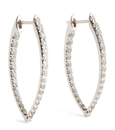 Melissa Kaye White Gold And Diamond Cristina Earrings In Metallic